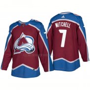 Camiseta Hockey Colorado Avalanche John Mitchell Primera Premier 2017-2018 Rojo