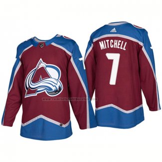 Camiseta Hockey Colorado Avalanche John Mitchell Primera Premier 2017-2018 Rojo