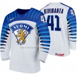 Camiseta Hockey Finlandia Joel Kiviranta Primera 2020 IIHF World Championship Blanco