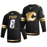 Camiseta Hockey Golden Edition Calgary Flames Christopher Tanev Limited Autentico 2020-21 Negro