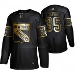 Camiseta Hockey Golden Edition New York Rangers Mike Richter Retired Jugador Autentico Negro