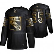 Camiseta Hockey Golden Edition New York Rangers Mike Richter Retired Jugador Autentico Negro