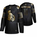 Camiseta Hockey Golden Edition Ottawa Senators Daniel Alfredsson Retired Jugador Autentico Negro