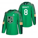 Camiseta Hockey Los Angeles Kings Drew Doughty 2018 Dia de San Patricio Verde