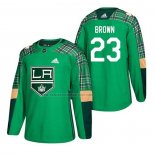 Camiseta Hockey Los Angeles Kings Dustin Brown 2018 Dia de San Patricio Verde