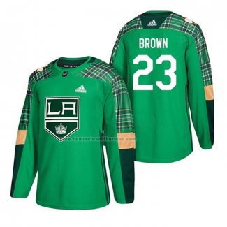 Camiseta Hockey Los Angeles Kings Dustin Brown 2018 Dia de San Patricio Verde