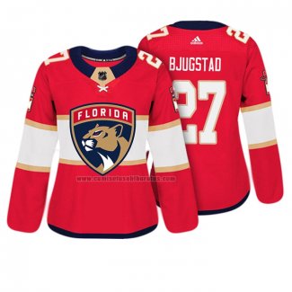 Camiseta Hockey Mujer Florida Panthers Nick Bjugstad Autentico Jugador Rojo