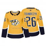 Camiseta Hockey Mujer Nashville Predators Harry Zolnierczyk Autentico Jugador Amarillo