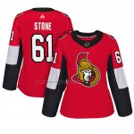 Camiseta Hockey Mujer Ottawa Senators Mark Stone Autentico Jugador Rojo