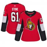 Camiseta Hockey Mujer Ottawa Senators Mark Stone Autentico Jugador Rojo