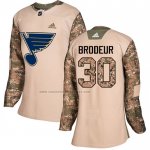 Camiseta Hockey Mujer St. Louis Blues Martin Brodeur Autentico 2017 Veterans Day Camuflaje