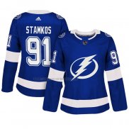 Camiseta Hockey Mujer Tampa Bay Lightning Steven Stamkos Autentico Jugador Azul