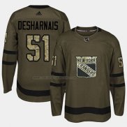 Camiseta Hockey New York Rangers David Desharnais 2018 Salute To Service Verde Militar