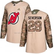 Camiseta Hockey Nino New Jersey Devils Damon Severson Autentico 2017 Veterans Day Camuflaje