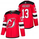 Camiseta Hockey Nino New Jersey Devils Nico Hischier 2018 Primera Autentico Rojo