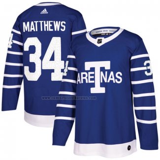 Camiseta Hockey Nino Toronto Maple Leafs Auston Matthews Autentico 2018 Arenas Throwback Azul