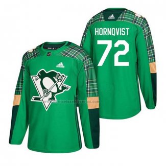 Camiseta Hockey Pittsburgh Penguins Patric Hornqvist 2018 Dia de San Patricio Verde