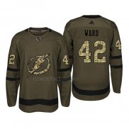 Camiseta Hockey San Jose Sharks Joel Ward 2018 Salute To Service Verde Militar