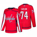 Camiseta Hockey Washington Capitals John Carlson Primera Autentico Jugador Rojo
