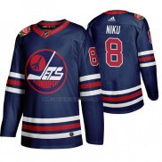 Camiseta Hockey Winnipeg Jets Sami Niku Heritage Classic 2019-20 Azul