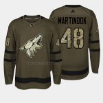 Camiseta Hockey Arizona Coyotes Jordan Martinook 2018 Salute To Service Verde Militar
