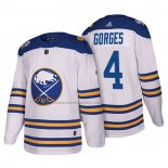 Camiseta Hockey Buffalo Sabres Josh Gorges Autentico 2018 Winter Classic Blanco