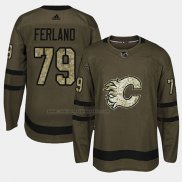 Camiseta Hockey Calgary Flames Micheal Ferland 2018 Salute To Service Verde Militar