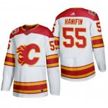 Camiseta Hockey Calgary Flames Noah Hanifin 2019 Heritage Classic Autentico Blanco