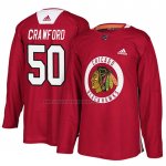Camiseta Hockey Chicago Blackhawks Corey Crawford New Season Practice Rojo