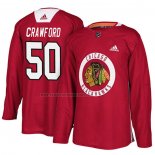 Camiseta Hockey Chicago Blackhawks Corey Crawford New Season Practice Rojo