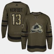 Camiseta Hockey Colorado Avalanche Alexander Kerfoot 2018 Salute To Service Verde Militar