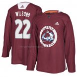 Camiseta Hockey Colorado Avalanche Colin Wilson New Season Practice Maroon