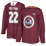 Camiseta Hockey Colorado Avalanche Colin Wilson New Season Practice Maroon