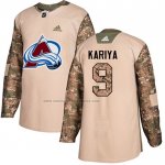 Camiseta Hockey Colorado Avalanche Paul Kariya Autentico 2017 Veterans Day Camuflaje