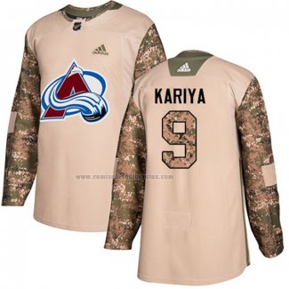 Camiseta Hockey Colorado Avalanche Paul Kariya Autentico 2017 Veterans Day Camuflaje