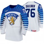 Camiseta Hockey Finlandia Jere Sallinen Primera 2020 IIHF World Championship Blanco