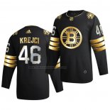 Camiseta Hockey Golden Edition Boston Bruins David Krejci Limited Autentico 2020-21 Negro