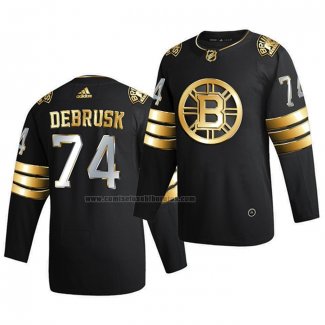 Camiseta Hockey Golden Edition Boston Bruins Jake Debrusk Limited Autentico 2020-21 Negro