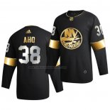 Camiseta Hockey Golden Edition New York Islanders Sebastian Aho Limited Autentico 2020-21 Negro