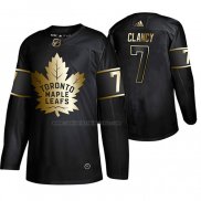 Camiseta Hockey Golden Edition Toronto Maple Leafs King Clancy Retired Jugador Autentico Negro