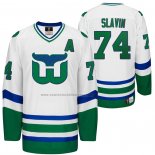 Camiseta Hockey Hartford Whalers Jaccob Slavin Heritage Night Throwback Blanco