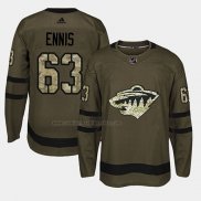 Camiseta Hockey Minnesota Wild Tyler Ennis 2018 Salute To Service Verde Militar