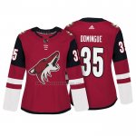 Camiseta Hockey Mujer Arizona Coyotes Louis Domingue Autentico Jugador Rojo