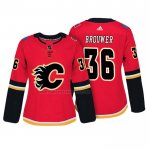 Camiseta Hockey Mujer Calgary Flames Troy Brouwer Autentico Jugador Rojo