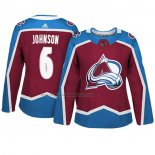 Camiseta Hockey Mujer Colorado Avalanche Erik Johnson Autentico Jugador Maroon