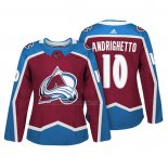 Camiseta Hockey Mujer Colorado Avalanche Sven Andrighetto Autentico Jugador Maroon