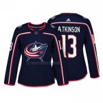 Camiseta Hockey Mujer Columbus Blue Jackets Cam Atkinson Autentico Jugador Azul