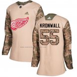 Camiseta Hockey Mujer Detroit Red Wings Niklas Kronwall Autentico 2017 Veterans Day Camuflaje