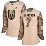 Camiseta Hockey Mujer Vegas Golden Knights Jason Garrison Autentico 2017 Veterans Day Camuflaje