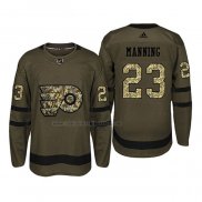 Camiseta Hockey Philadelphia Flyers Brandon Manning 2018 Salute To Service Verde Militar